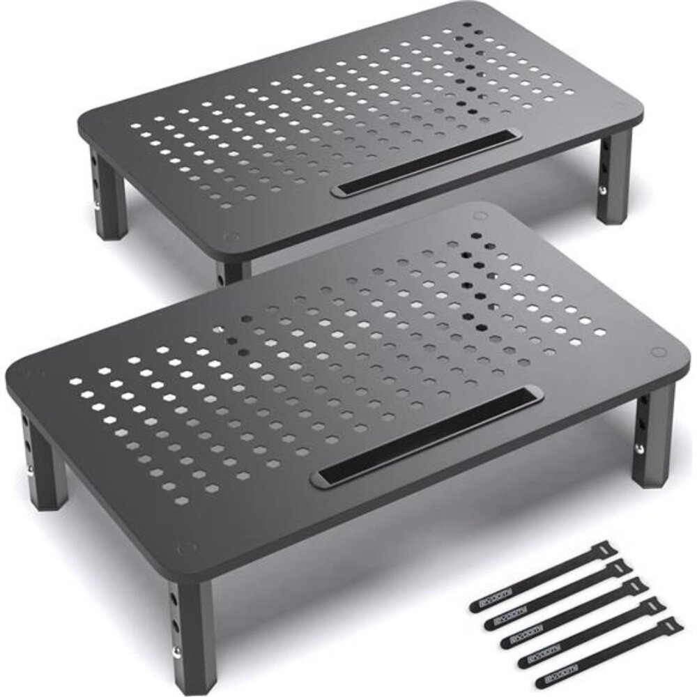 Back Saver Monitor Stand for Desk - 2 Pack Monitor Riser